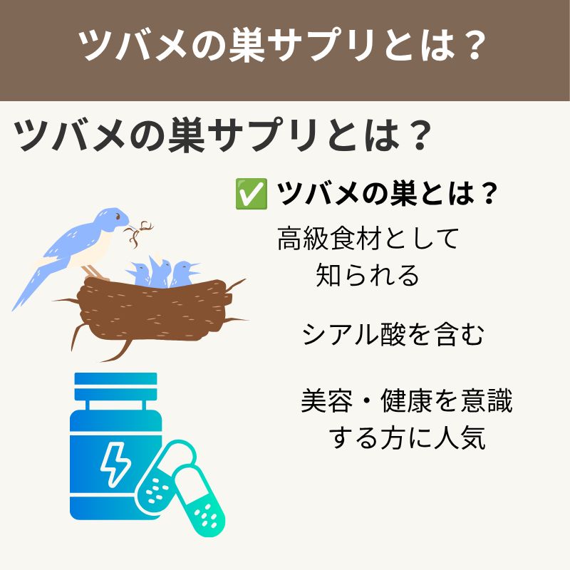 ツバメの巣サプリとは？高級食材として知られるツバメの巣やシアル酸について紹介した画像