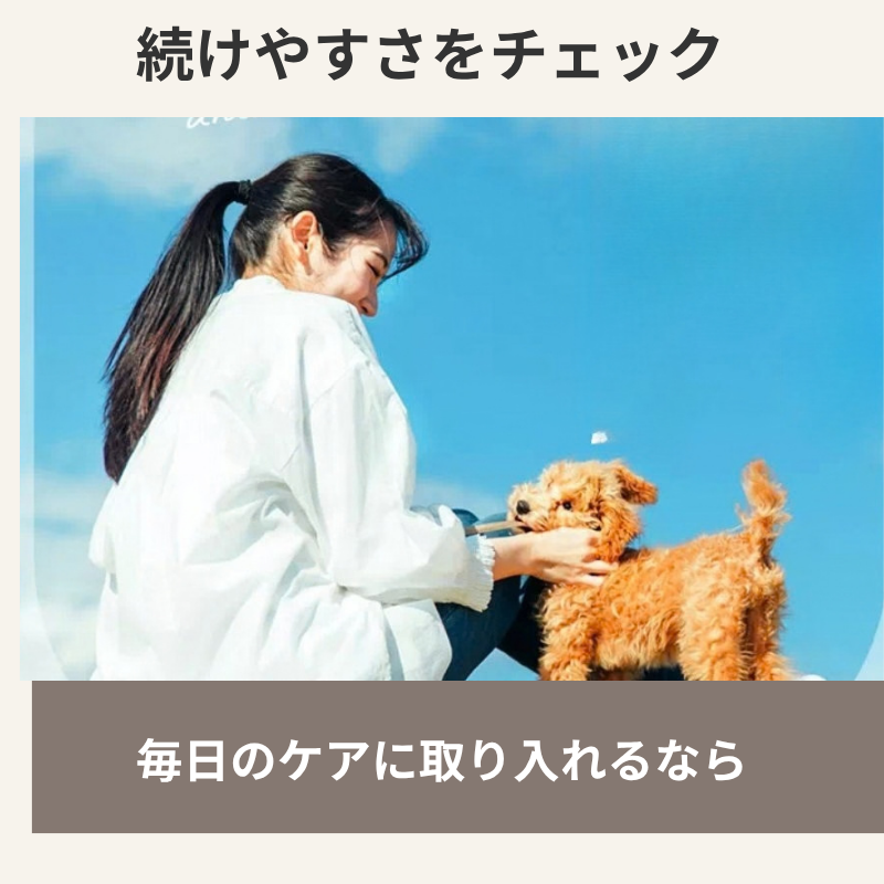 続けやすさをチエックする画像